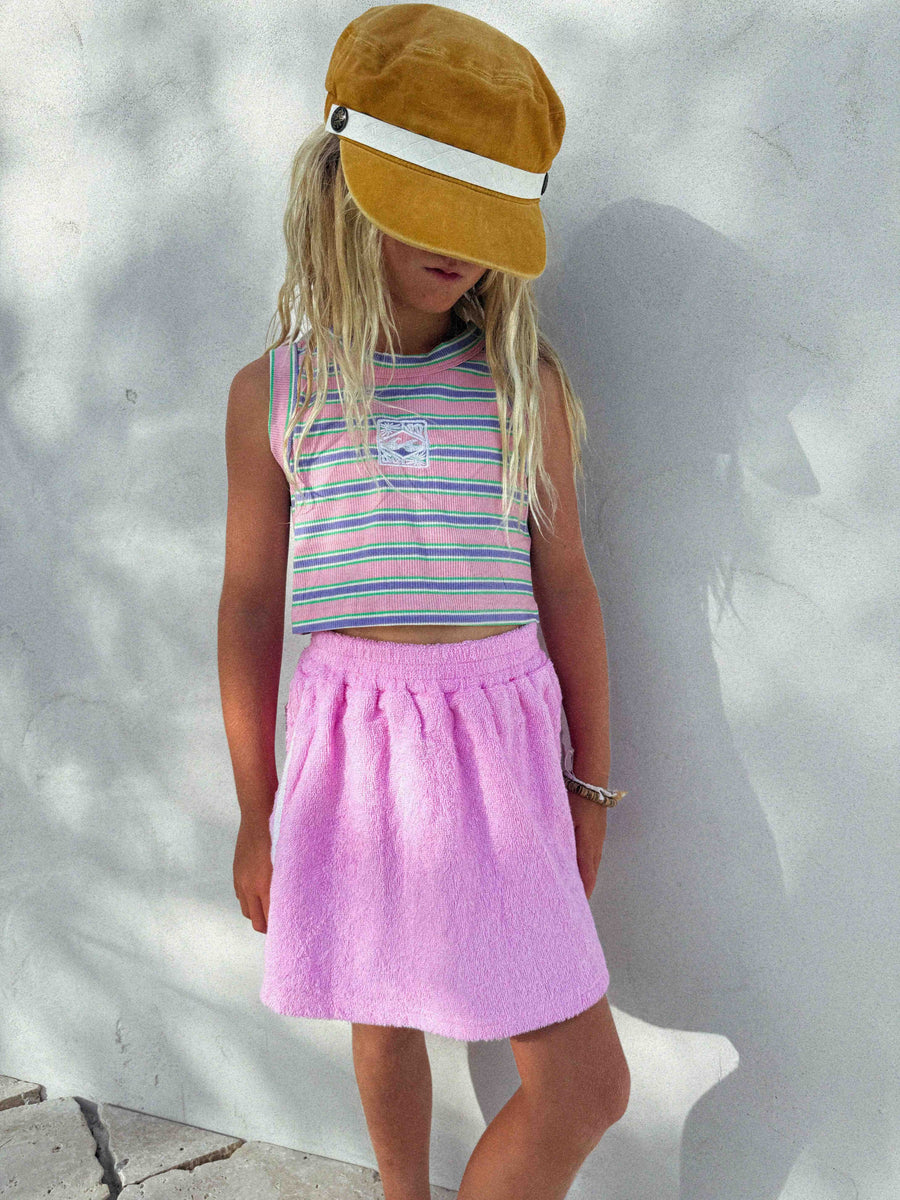 Printed Dip Halter Tank - Summer Sundae