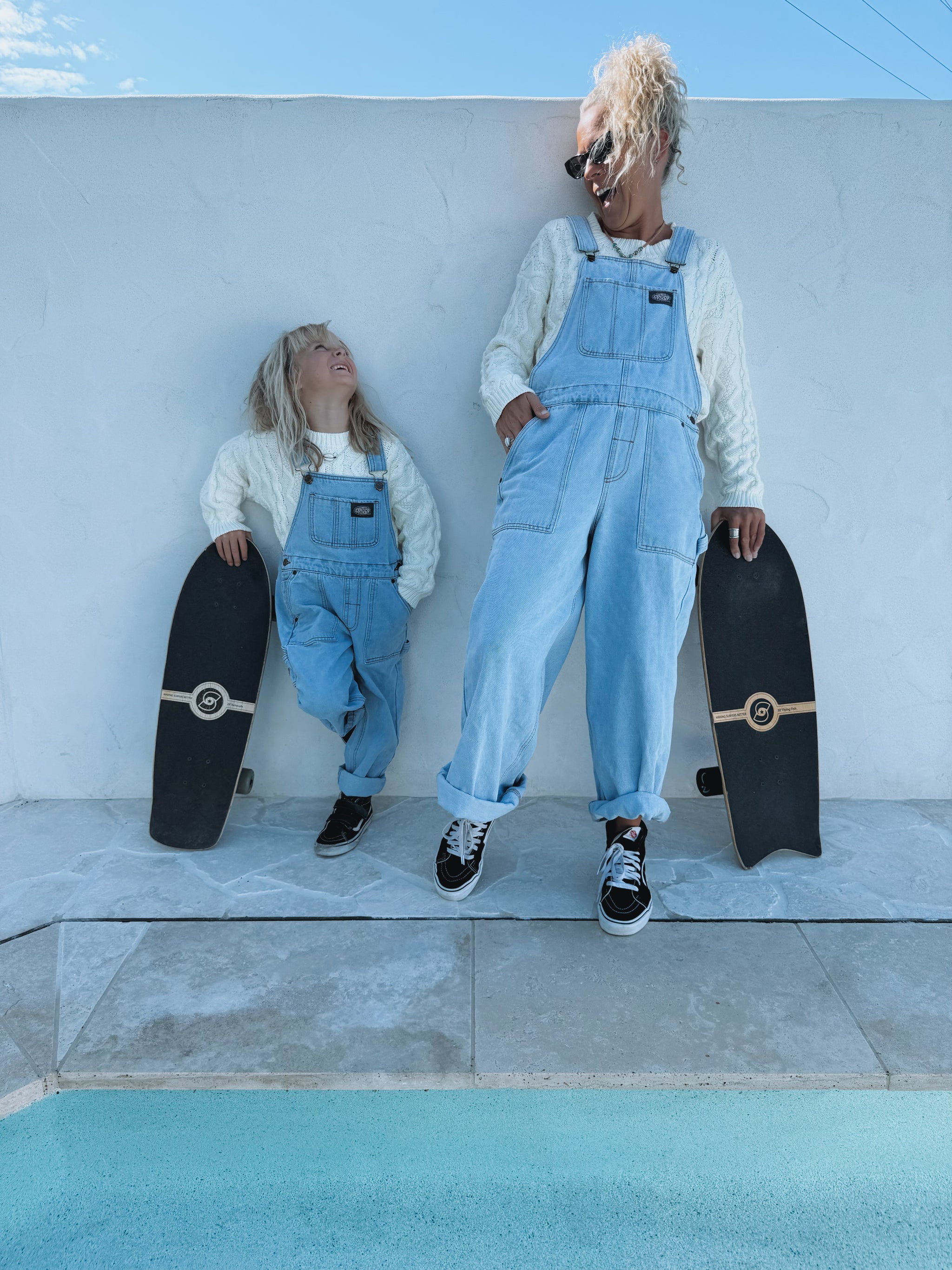 SS Skate Crew vintage denim baggy dungaree - Groms – Salty Shreds