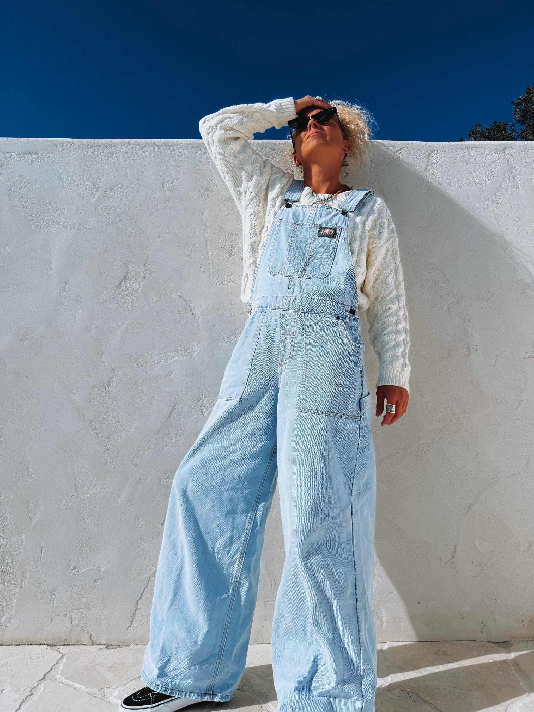 SS skate crew vintage baggy denim dungaree - Ladies – Salty Shreds