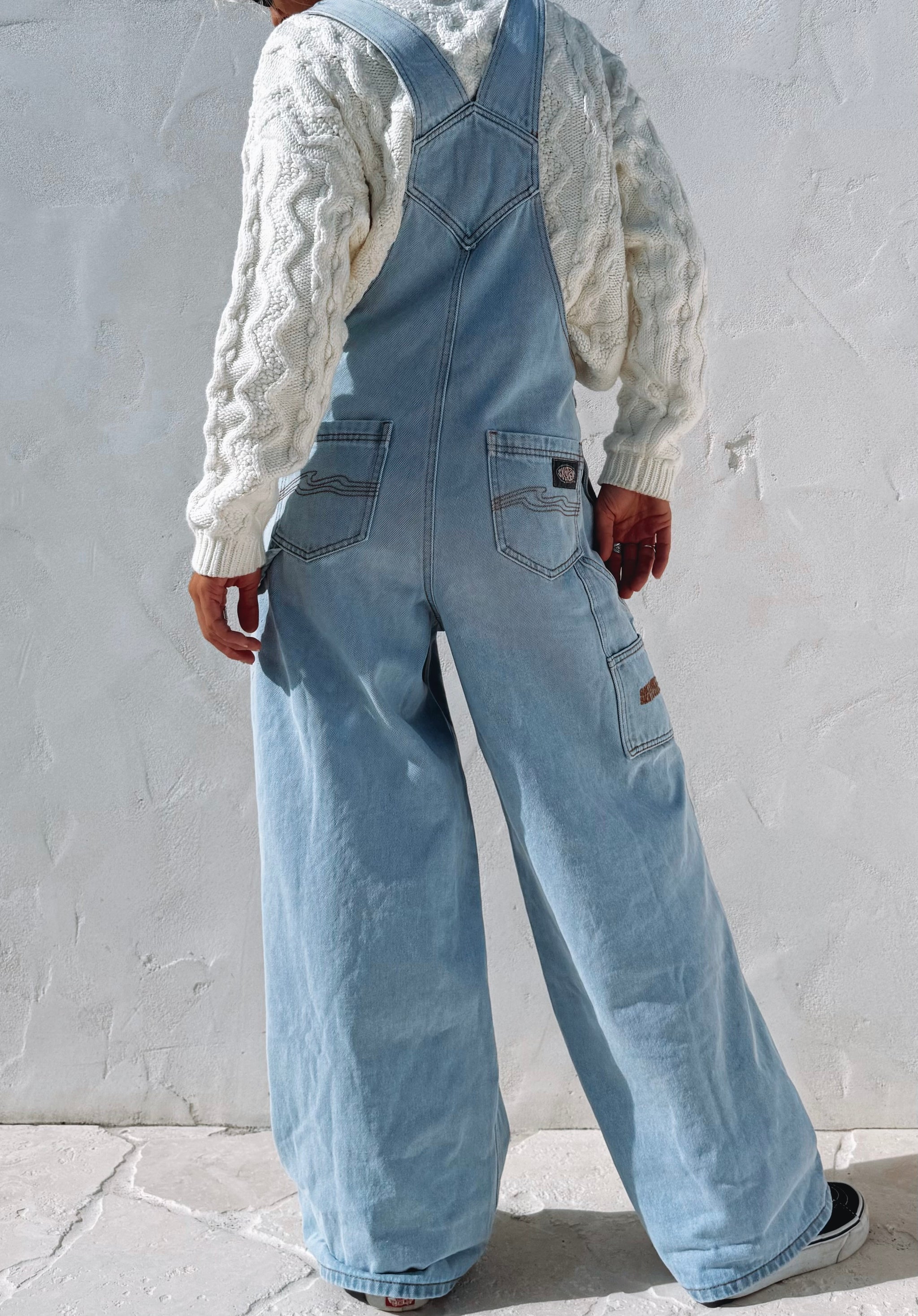 SS skate crew vintage baggy denim dungaree - Ladies – Salty Shreds