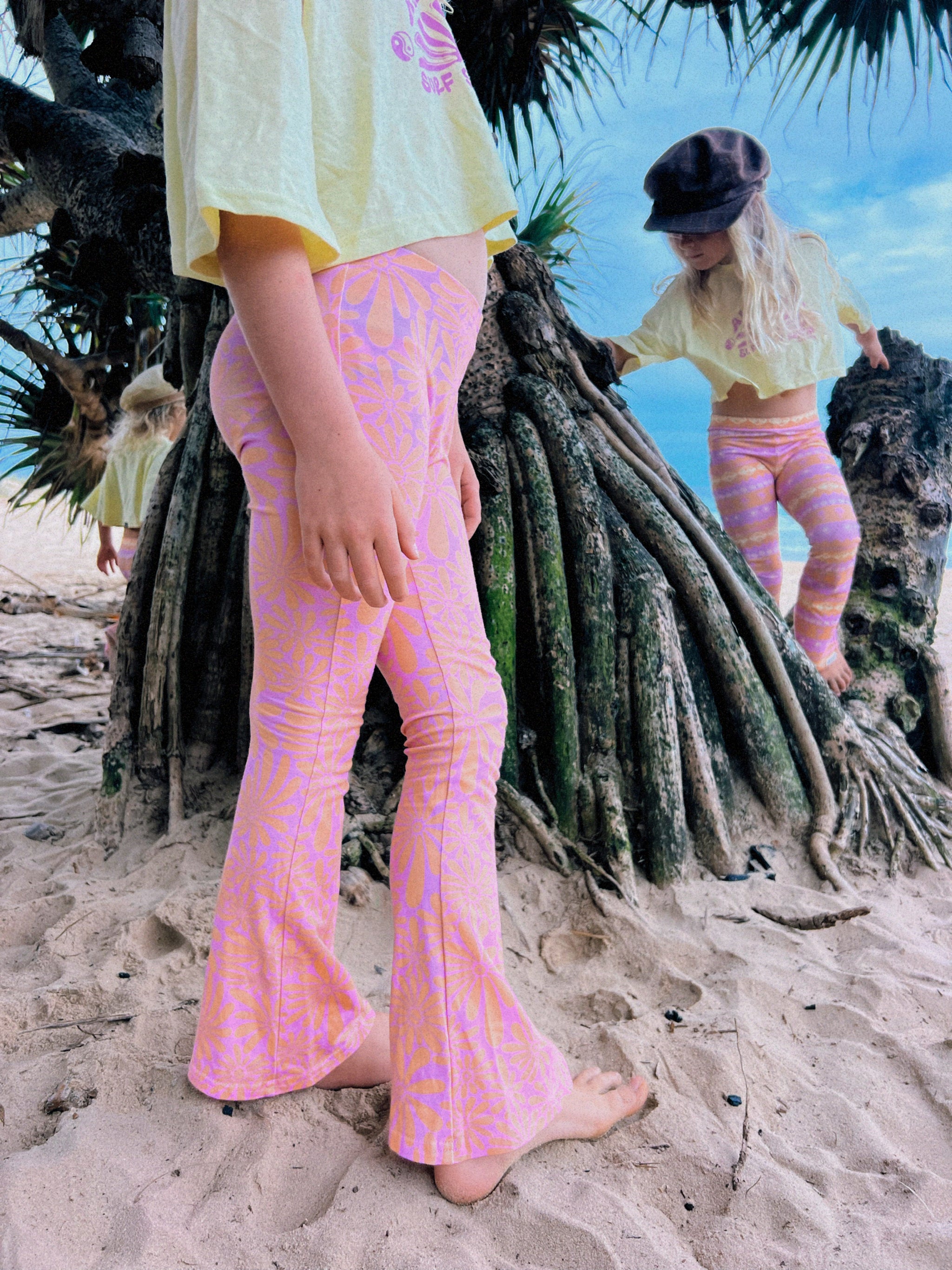 Dye Flare Pants Tie Dye Bell Bottoms Pink Tie Dye Flare Pants - Main Image