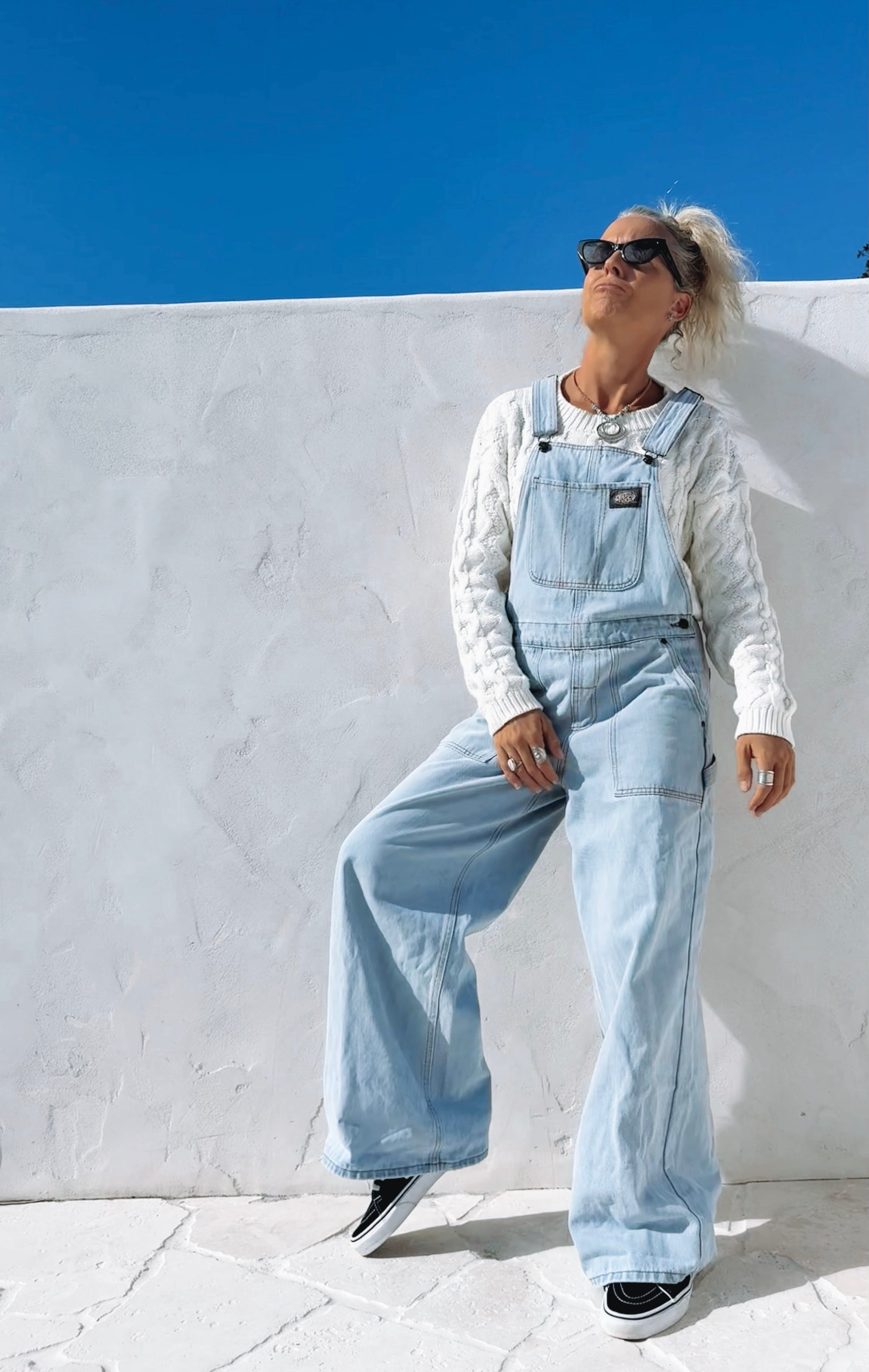 SS skate crew vintage baggy denim dungaree - Ladies – Salty