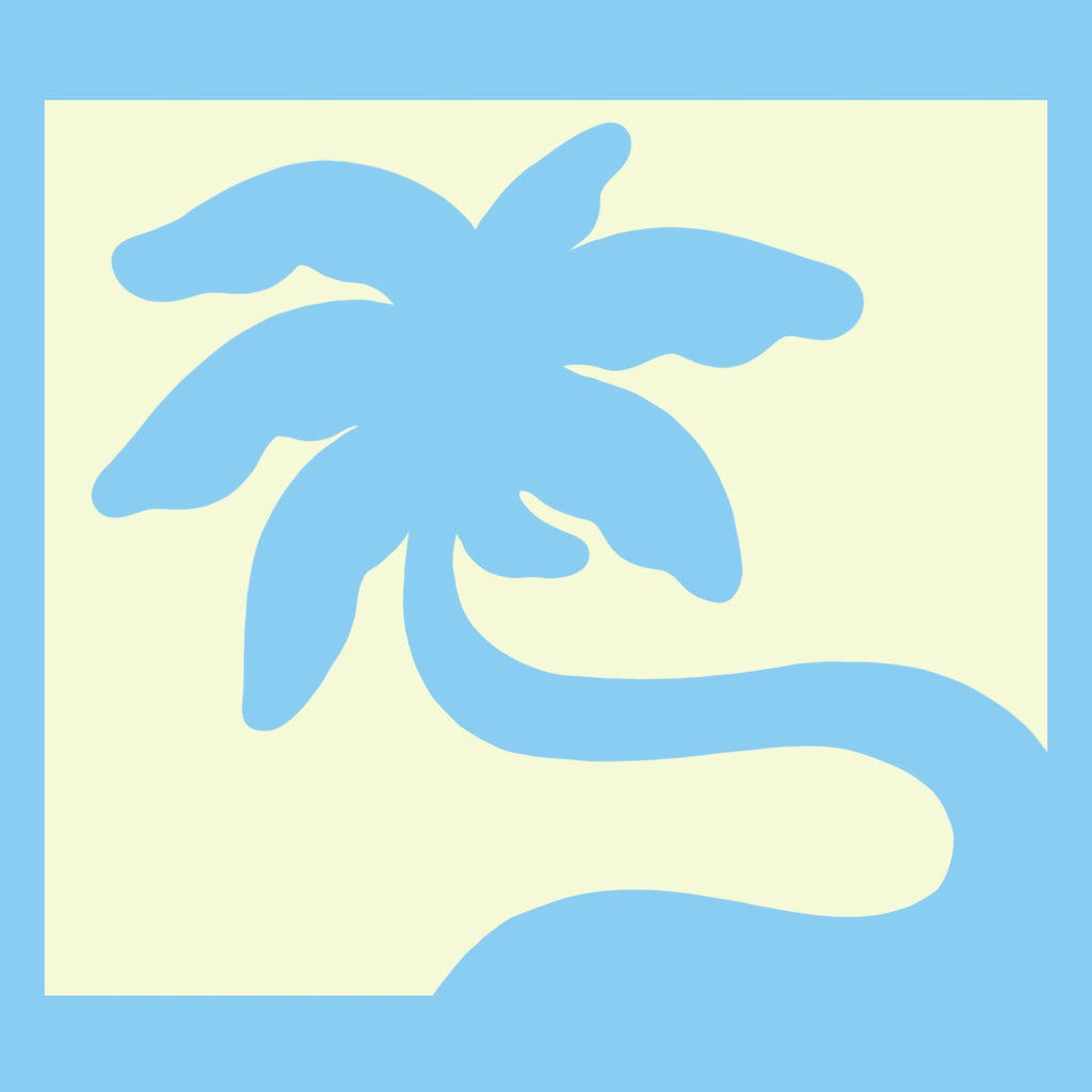 A graphic image of a abstract palm tree. 